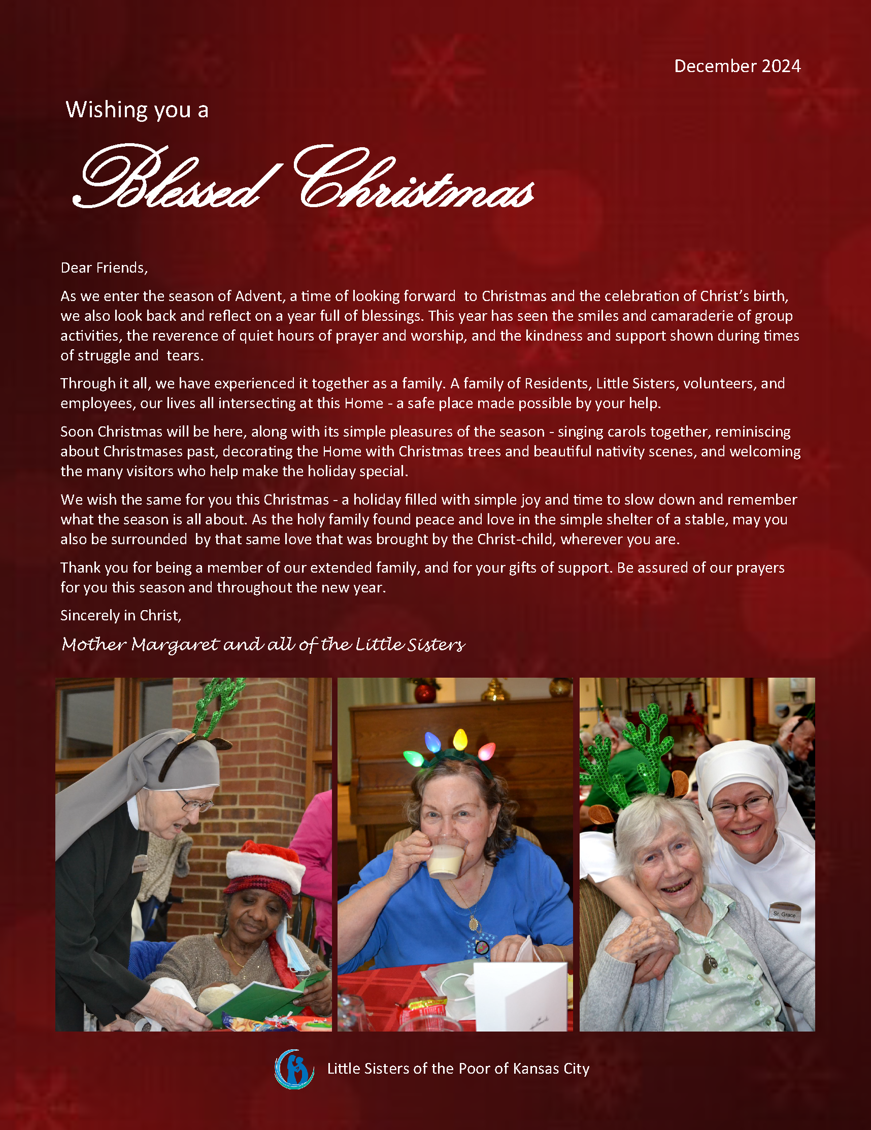2024 Christmas Letter Little Sisters of the Poor Kansas City